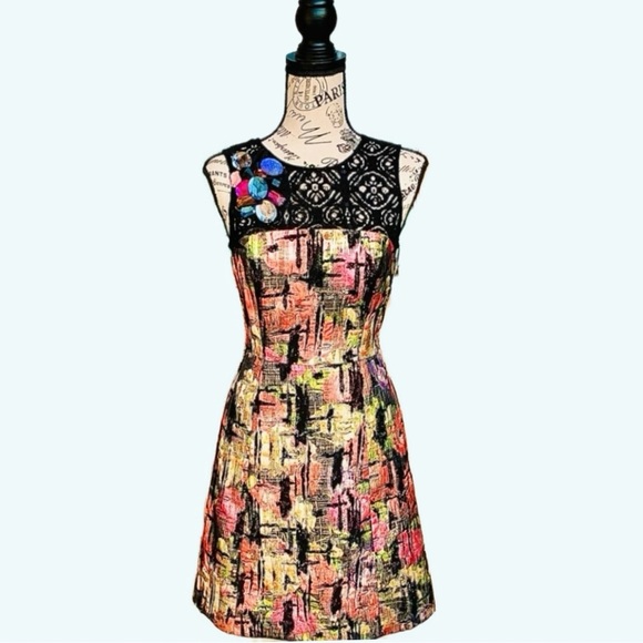 NWT! Nicole Miller Beaded Sheath Dress 2 - Picture 2 of 7